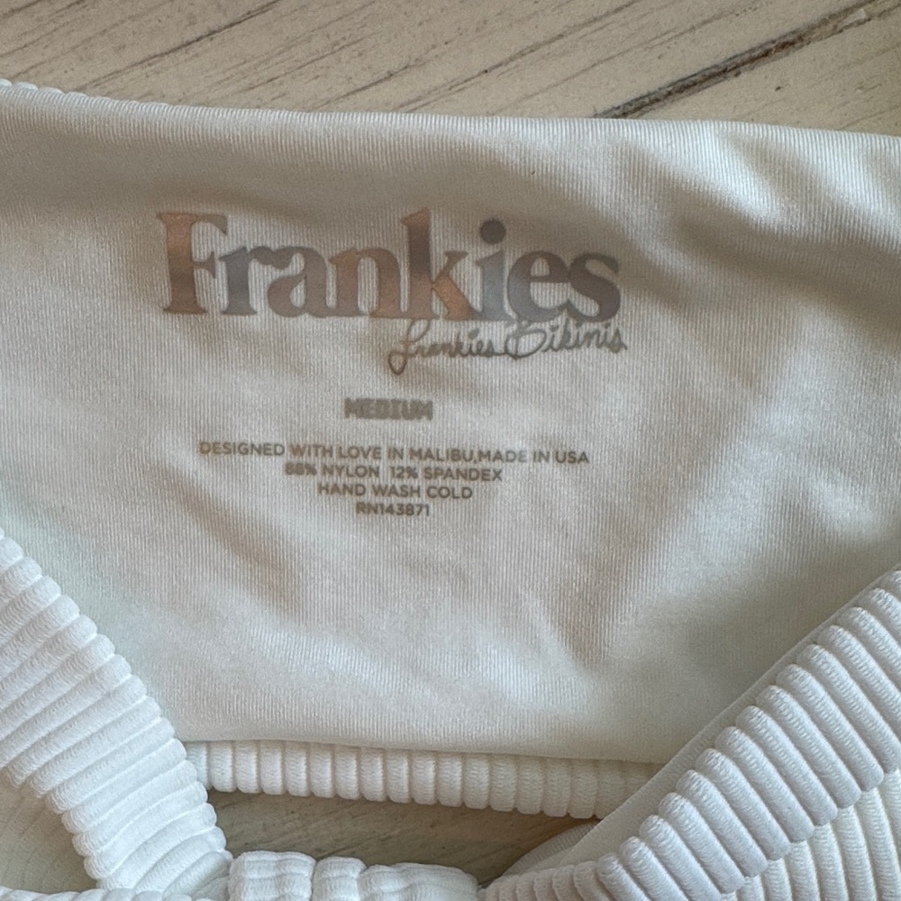 White Ribbed Bikini Set - Picture 2 of 4